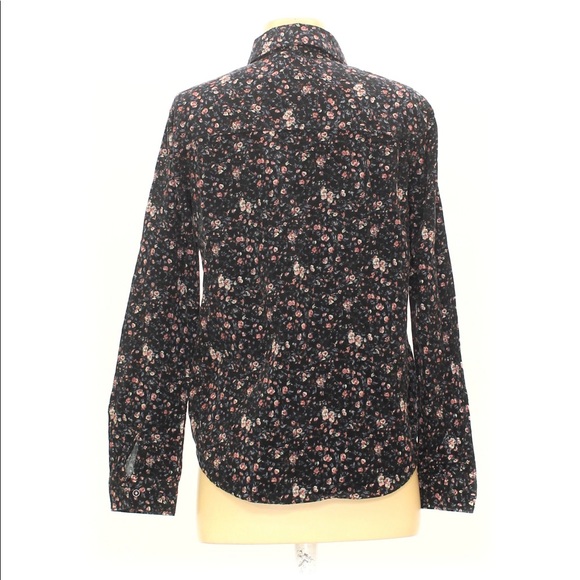 Sanctuary Womens Black Floral Button Front Blouse Shirt Sz:Small - Picture 2 of 3